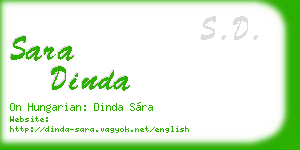 sara dinda business card